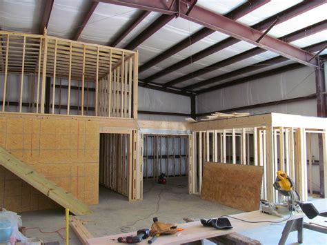 framing a house inside a metal building|metal building interior wall framing.